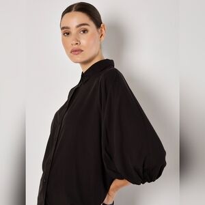 Seam Detail Puff Sleeve Shirt